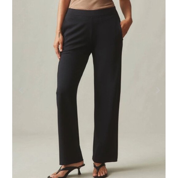 American Giant Womens Ponte Straight Pant M Black Pull On High Rise Stretch - Picture 1 of 8